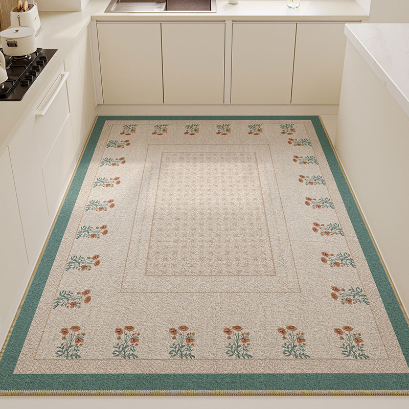 美式厨房地垫防滑防油长方形耐脏吸水吸油家用脚垫门口整满铺地毯