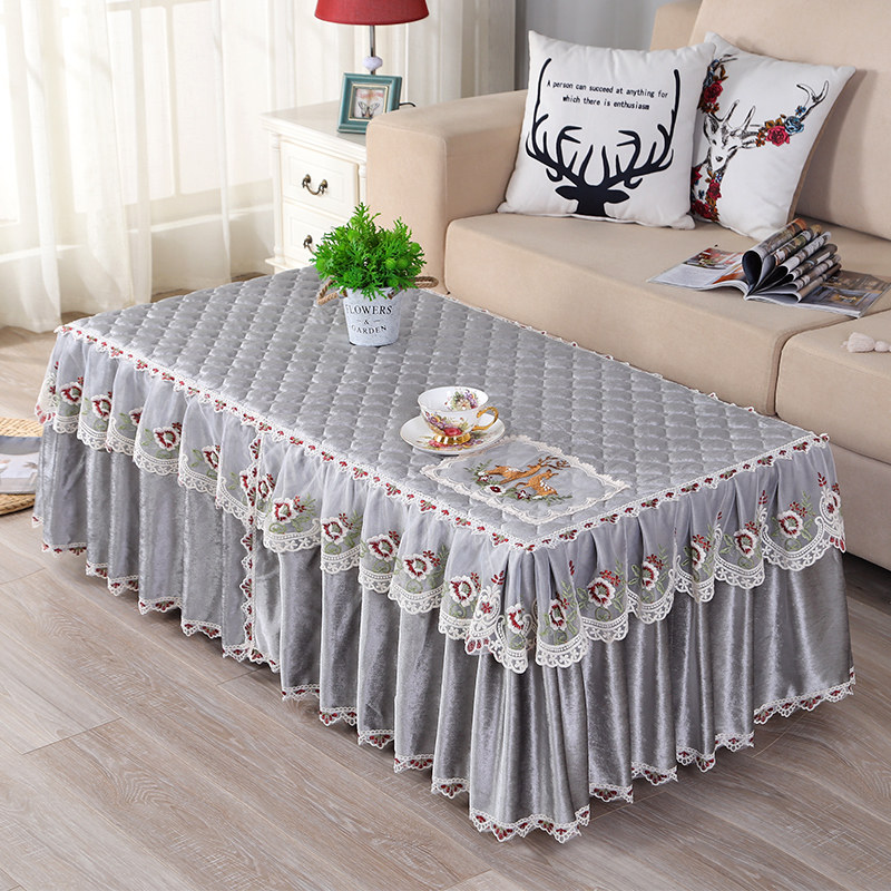 布艺茶几罩套蕾丝桌布盖布餐桌盖巾家用长方形全包桌套床头柜罩子,居家布艺,桌布,淘宝优惠券,粉丝福利购,淘宝优惠卷