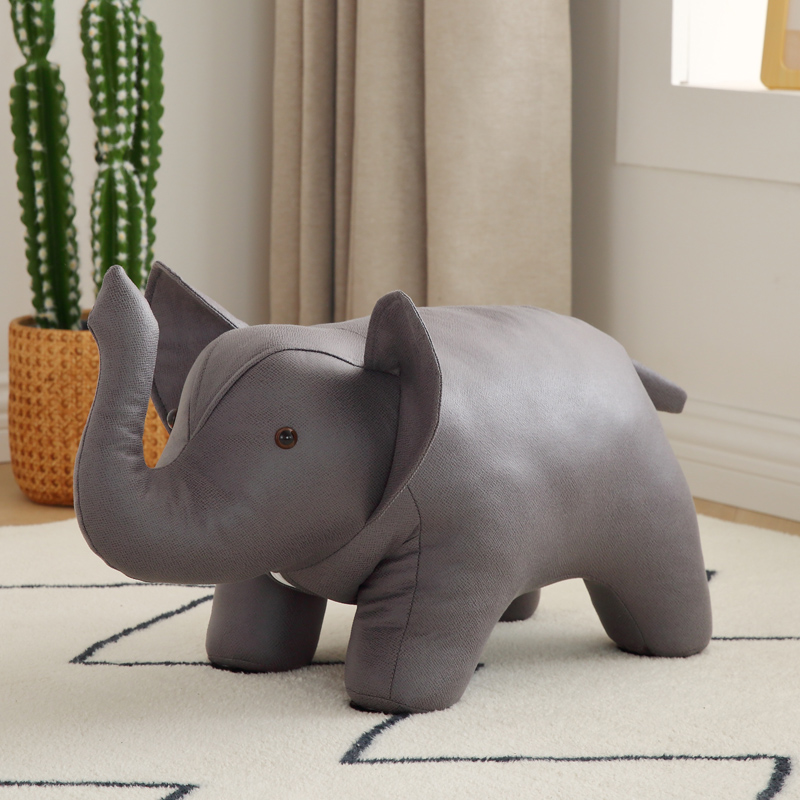 小凳子家用矮凳门口换鞋凳网红儿童动物凳大象卡通布艺沙发小板凳