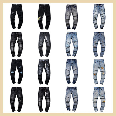 水洗做旧复古破洞泼墨痞帅美式