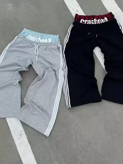 Cross-Border Manufacturer Direct Sales New Hip-Hop American Retro Double Waistband Patchwork Design Trendy Sports Casual Pants