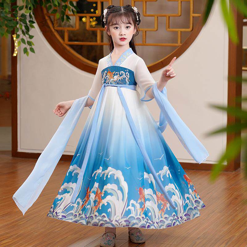 汉服女童夏季短袖唐装新款薄款
