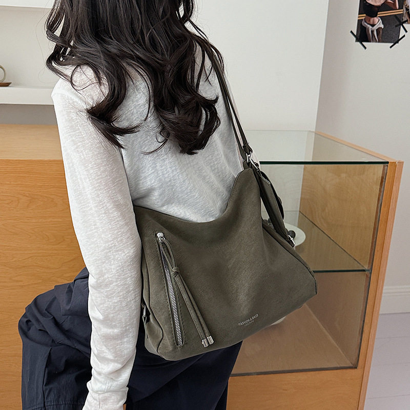 复古通勤大容量女包|学生单肩
