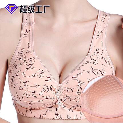 无钢圈背心款内衣女中老年妈妈文胸棉碗大码胸罩女批发