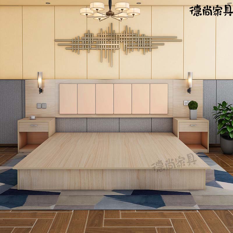 宾馆床标间单人床全套家具定制