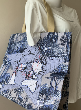 赠礼环球漫游系列草编包大容量托特包出差短途旅行包飞机包