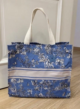 原创插画老虎单肩包小清新书包休闲简约大容量帆布梭织包刺绣包