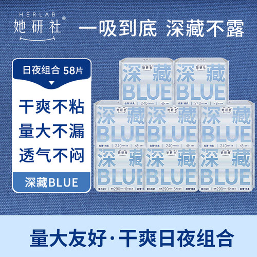 她研社卫生巾深藏BLUE日用夜用