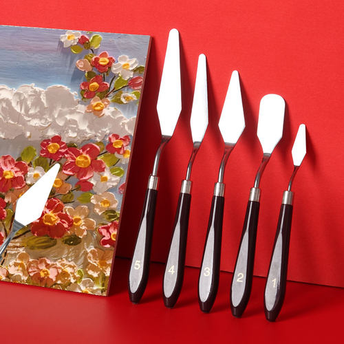 油画刀油画棒刮刀套装小丙烯水粉颜料工具平头小尖头美术用品用具调色刀铲刀肌理刀儿童专业全套绘画油画棒