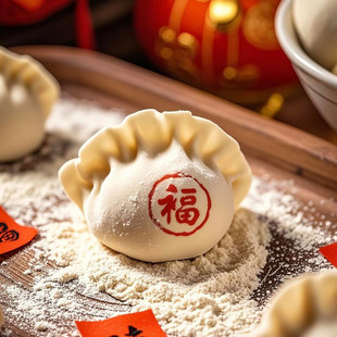 饺子福字印章食品级新年包饺子花样模具厨房用具福财寿喜面皮盖章