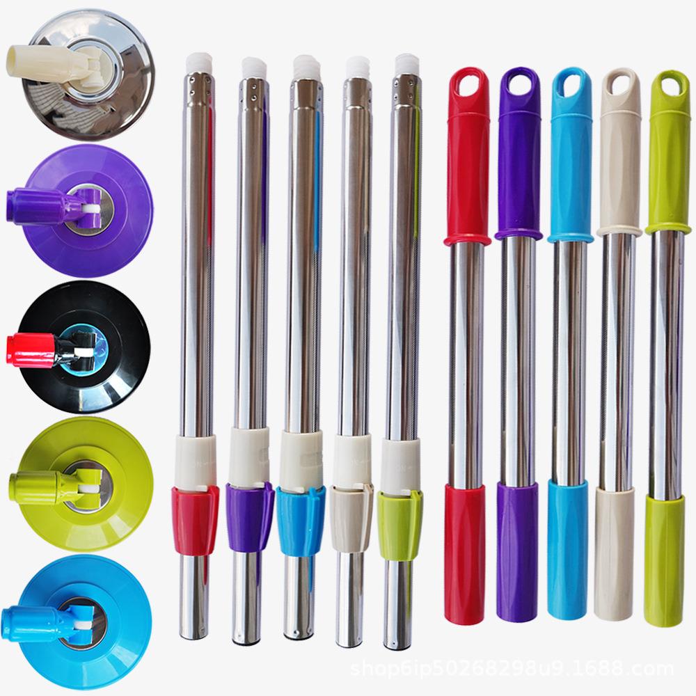 拖把杆旋转通用加粗不锈钢墩布杆拖布杆替换拖把头好神拖懒人拖把