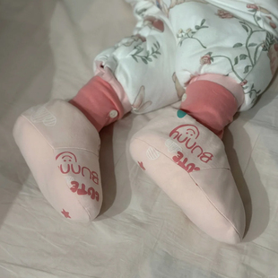 宝宝睡袋脚套 婴儿睡觉袜春秋护脚儿童纯棉鞋加厚保暖空调房防风