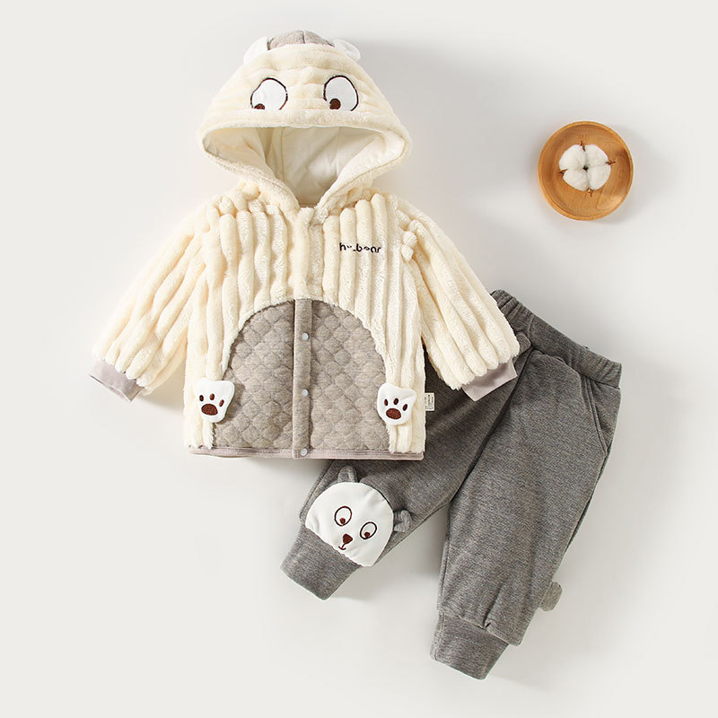 凯优米加绒加厚秋冬棉服套装