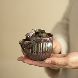 粗陶古早风清水烧茶壶陶瓷茶