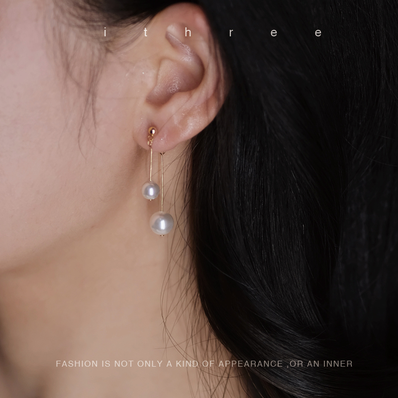 小众纯银女音符设计耳饰戴法多样