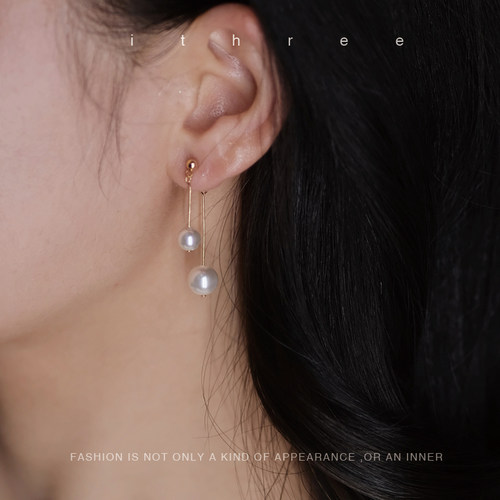 小众纯银女音符设计耳饰戴法多样