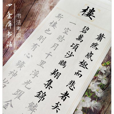 四条屏书法岳阳楼记桃花源记诗词中楷隶行楷书毛笔宣纸描红字帖