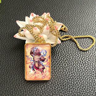 王灵官吊坠双面项链神像挂件民族古风王天君隆恩真君镇山火神项链