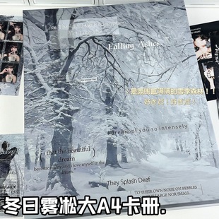 冬日雾凇大A4活页九宫格高颜值超硬绝美氛围感高级外壳追星收纳册