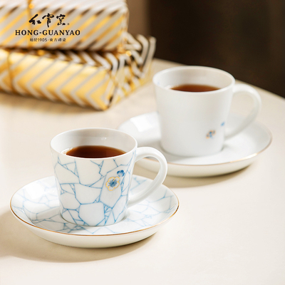 陶瓷咖啡杯碟套装家用轻奢高档