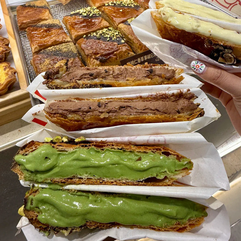 拿破仑泡芙半成品冷冻酥皮方形蛋糕甜品点心千层起酥牛排烘焙材料