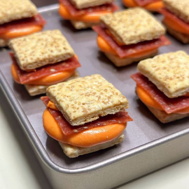 中国台湾进口庄家锦泰昌芝士牛轧酥性饼干咸蛋黄方块酥袋装原料