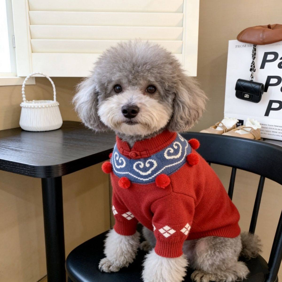 宠物衣服过年喜庆红色毛衣秋冬保暖过冬新年喜庆泰迪比熊小狗冬装,宠物/宠物食品及用品,狗宠物服装/雨衣,淘宝优惠券,粉丝福利购,淘宝优惠卷