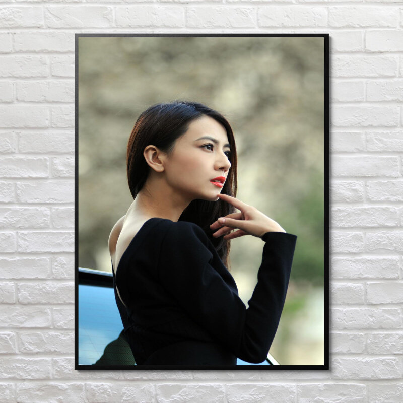 高圆圆新款海报性感女明星大壁纸宿舍照片墙简约高端相框装饰挂画