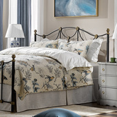 铁艺双人床美式 RICH HOME 乡村北欧环保无甲醛铁艺床1.8米1.5米