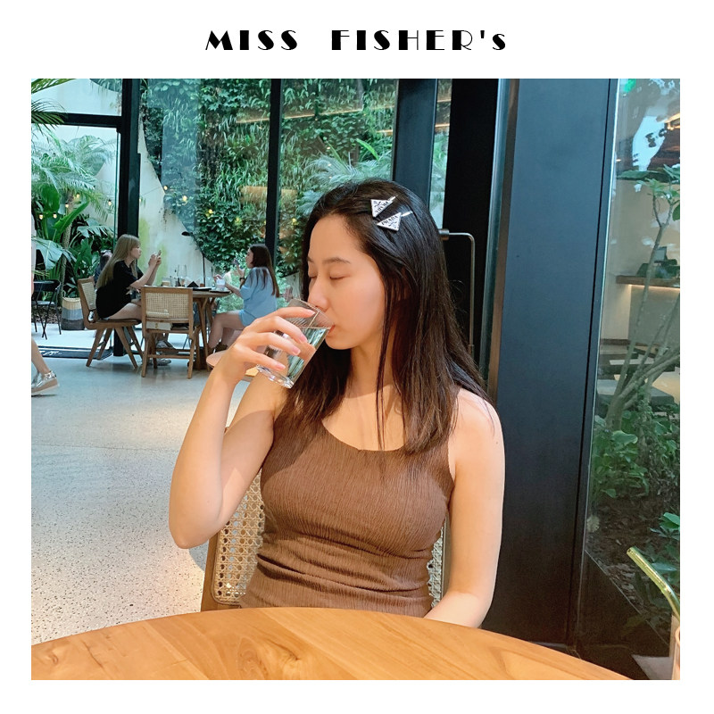 lisa同款字母发夹少女刘海三角标