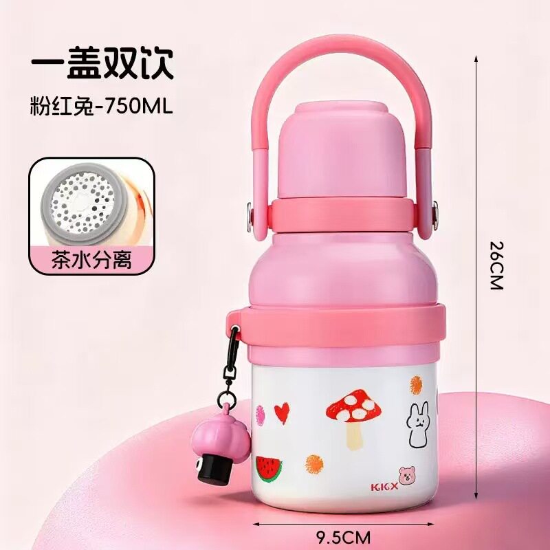 新款316不锈钢保温杯水杯银耳燕窝焖烧杯带餐杯卡通闷烧壶