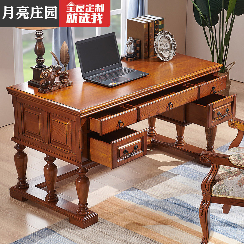 复古书桌,复古桌子,欧式复古书桌_大山谷图库