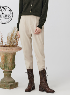 D-HARRY/迪哈利2023冬新款复古气质通勤直筒休闲裤DH234L96828D