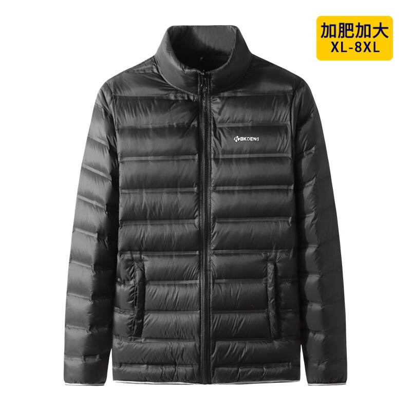 加肥加大码轻薄羽绒服胖男外贸欧版宽松立领外套肥佬胖子上衣薄袄