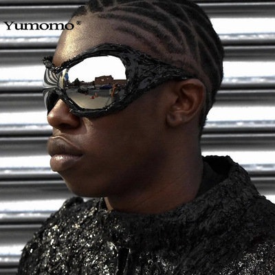 Yumomo2025 前卫先锋气质墨镜 个性diy手工滴胶彩色水银镜