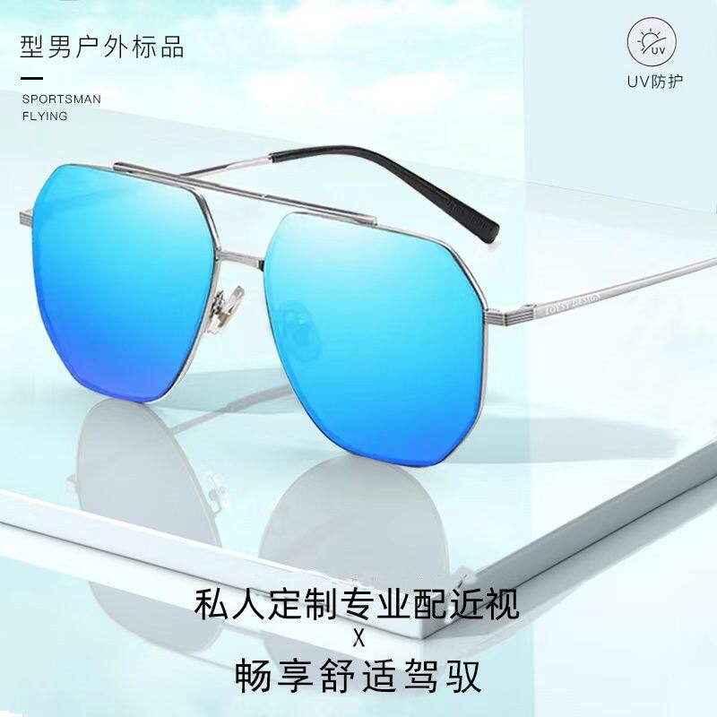 2026男士时尚潮流朋克摇滚太阳镜女司机驾驶开车方框防紫外线墨镜