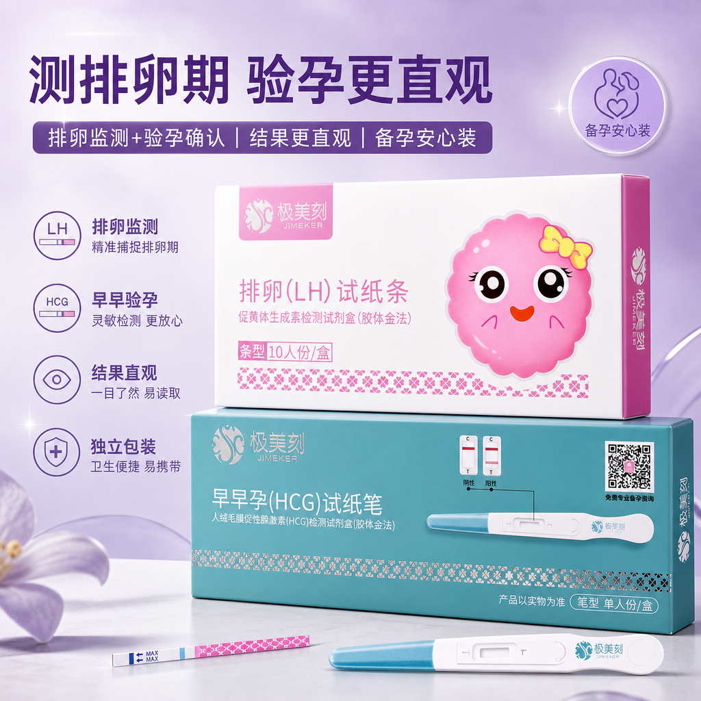 极美刻排卵试纸验孕棒备孕套装测排卵期早孕检测女性家用验孕笔t