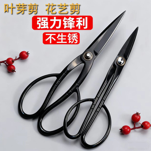 不锈钢叶芽剪盆景专用工具剪刀月季修枝剪园艺修花专业花剪插花剪