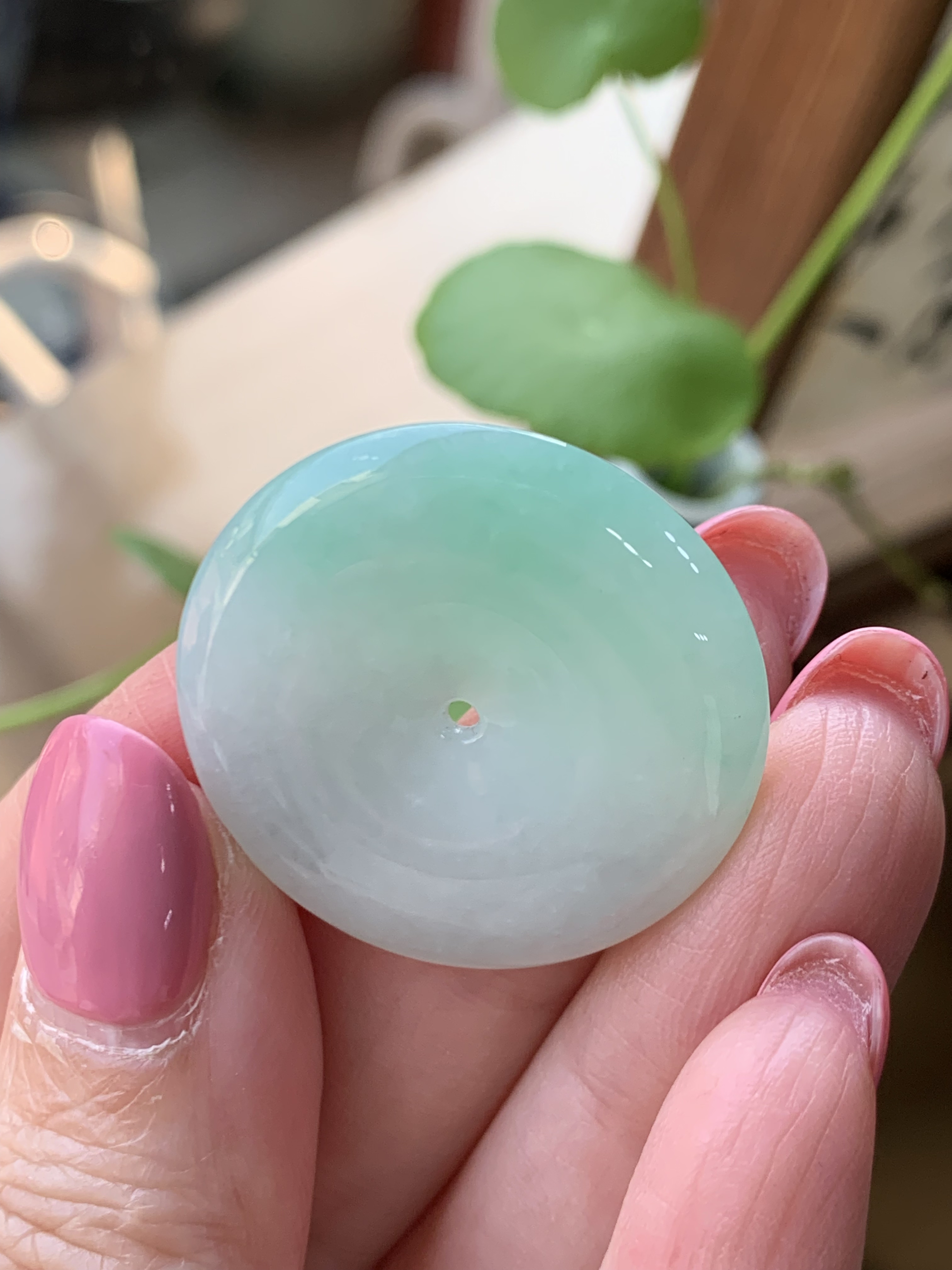 老坑冰糯种天然缅甸a货翡翠半山水翠平安扣吊坠男女款有证书保真