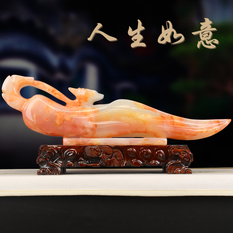 天然玉石巴基斯坦玉人生如意摆件