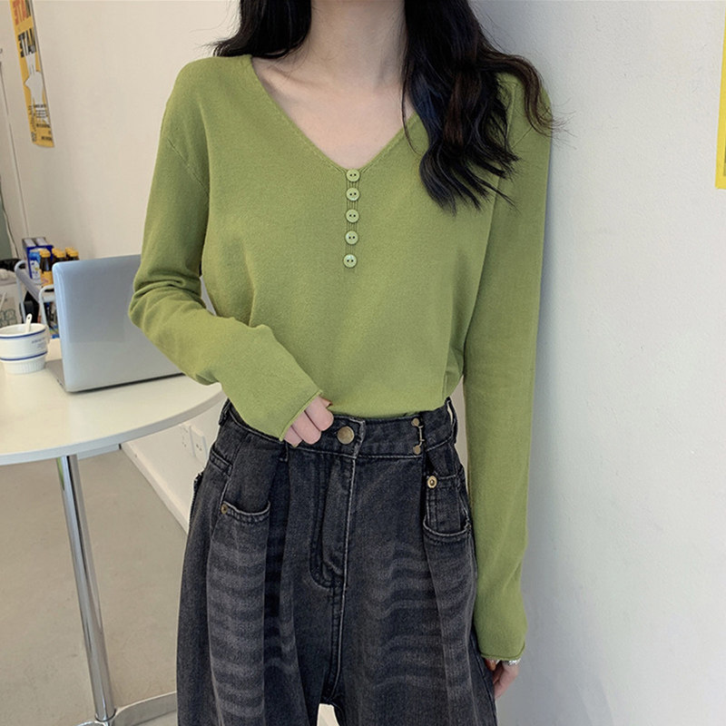 수유 상의 봄 가을 패셔너블한 하의 셔츠 더욱 하얗고 날씬해 보이는 산후 모유 브이넥 패셔너블한 엄마 스타일 수유 티셔츠