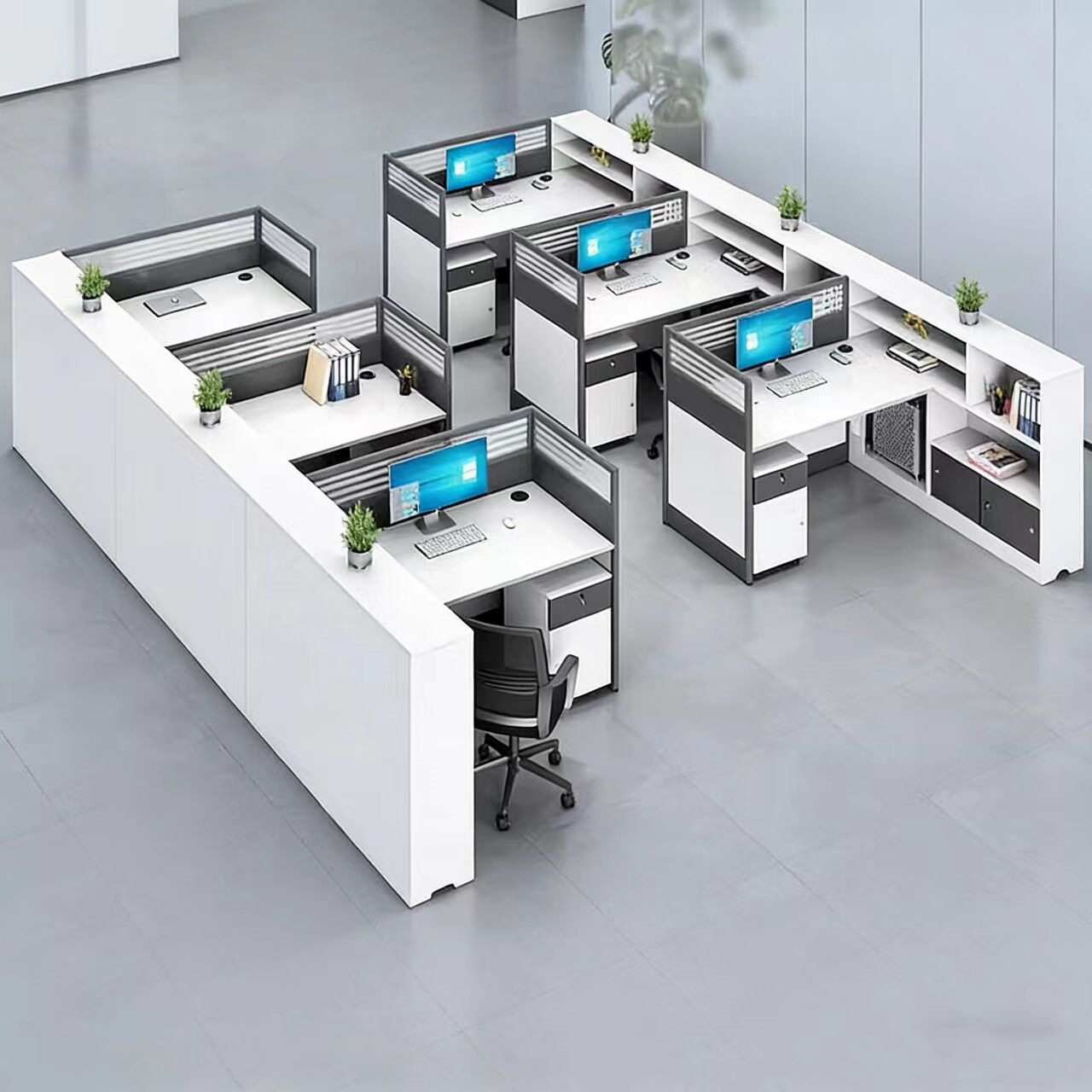 办公桌子办公室客服电脑办公桌家具桌椅组合员工桌现代屏风卡位