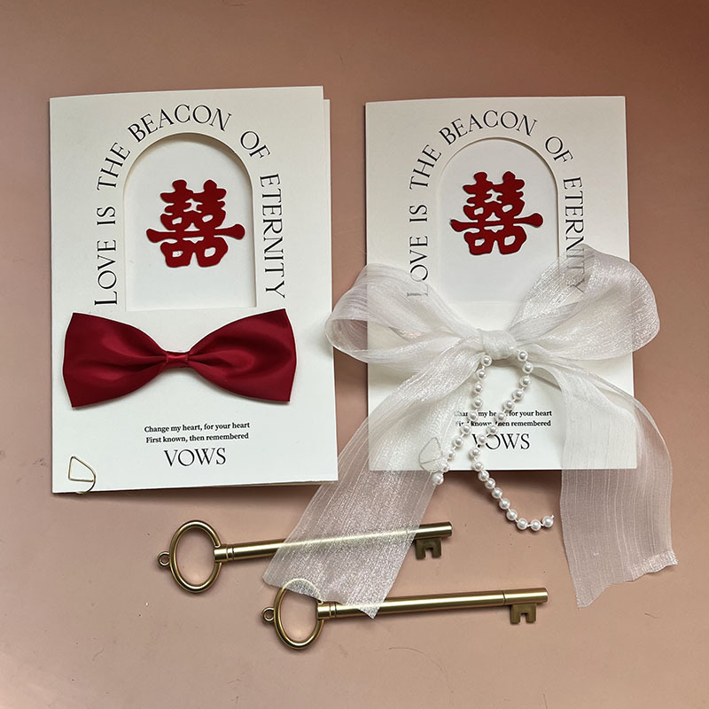 婚禮誓言卡一對新郎接親