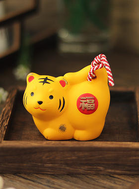 日本药师窑陶土摆件日式桌面可爱