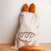 竹臣氏亚麻面包袋可重复使用环保防尘面包法棍收纳袋食品级多功能