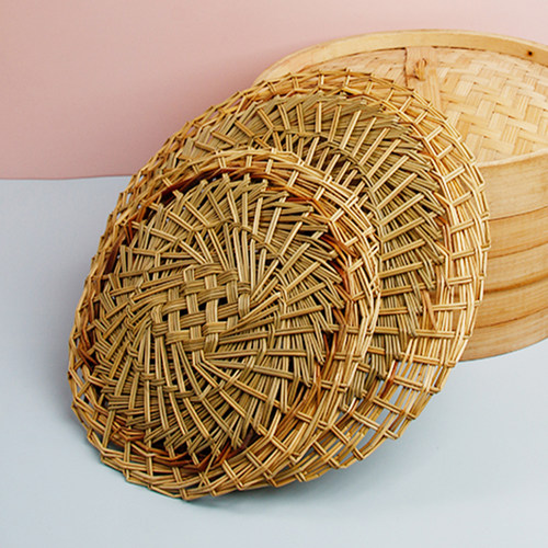 蒸包子馒头是笼草垫加密手工编织