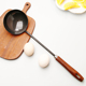 蛋饺老式 手工锻打熟铁炒勺木把炒勺家用 厨具炒菜勺子 长柄炒菜勺