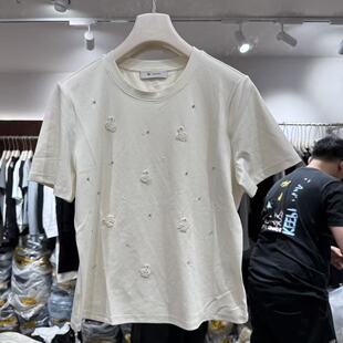 欧洲站2026新款 T恤9010 欧货重工立体钉珠小马高品质洋气百搭短袖