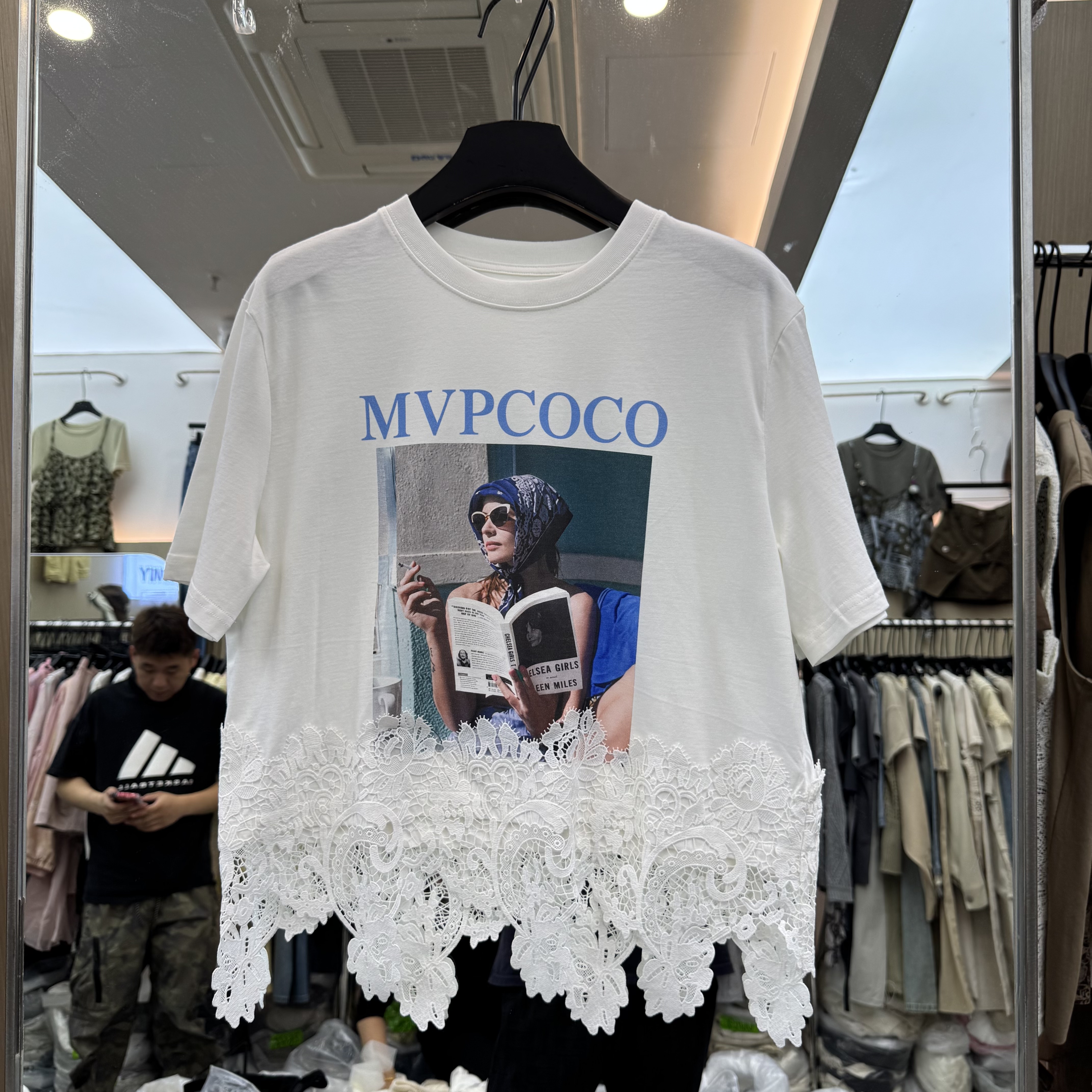 欧洲站2026夏新款时尚休闲显瘦短袖洋气印花T恤女大码气质上衣808