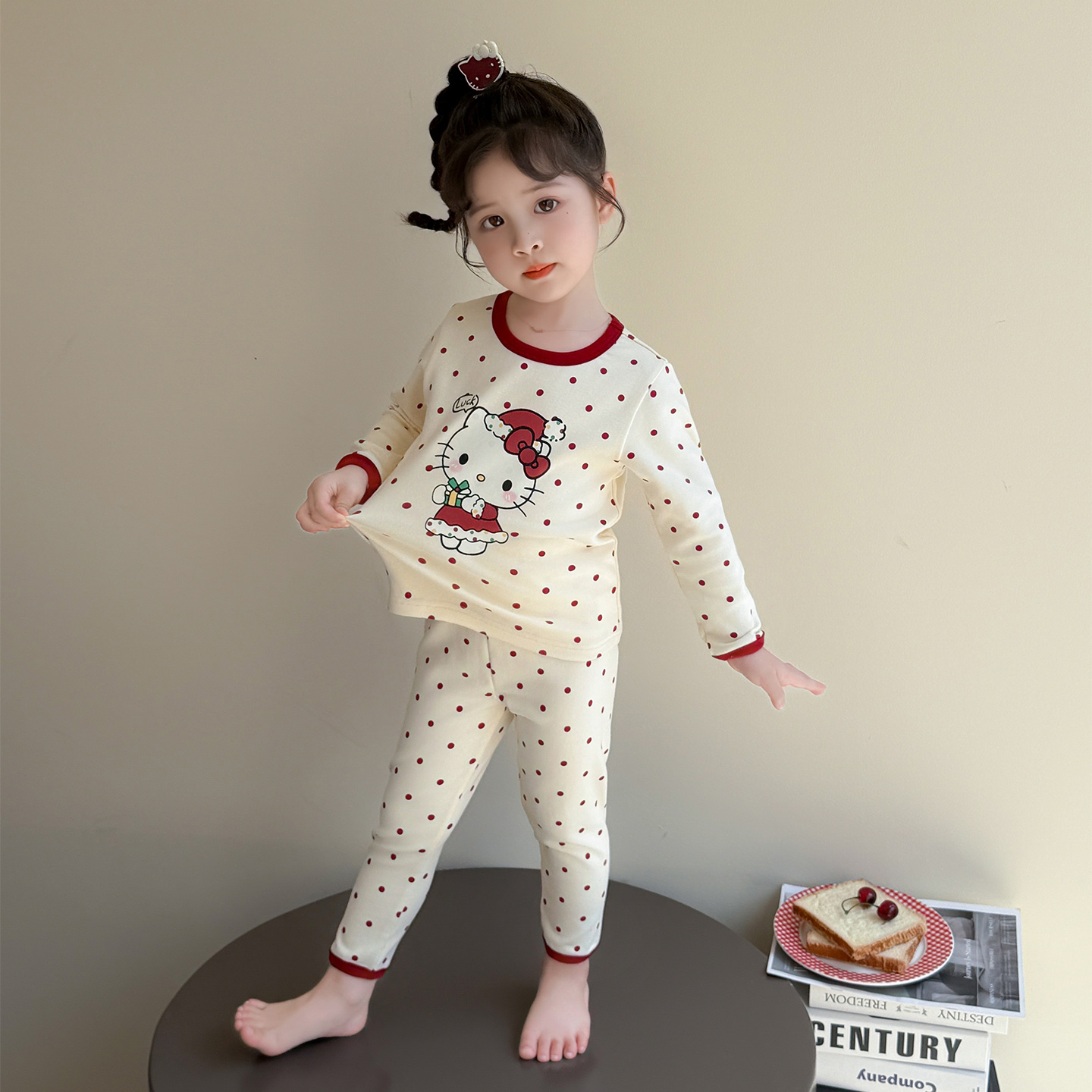 女童睡衣秋冬长袖秋衣秋裤两件套